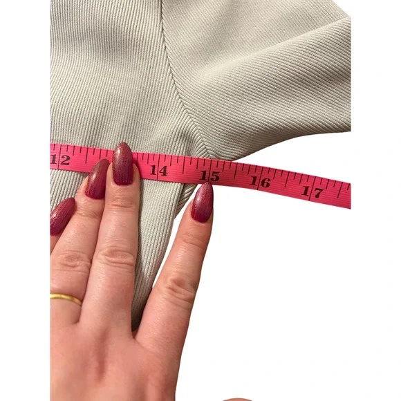 Long Sleeve Athletic Tennis Dress Gray Quarter Zip Mock Neck Skater Stretch L - Picture 4 of 5